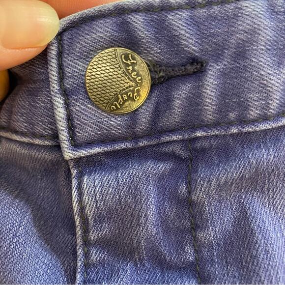 Free People Purple Denim Skinny Jeans Mid Rise Women - Picture 3 of 10